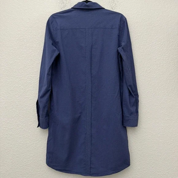 Southern Tide Blue Stripe Seersucker Popover Shirt Dress Size Small - Picture 7 of 11